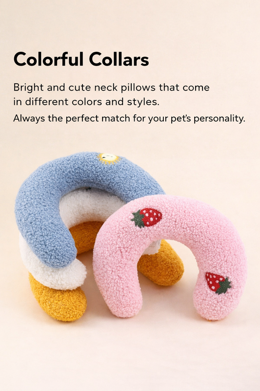 Soft Plush U-Shaped Pet Neck Pillow