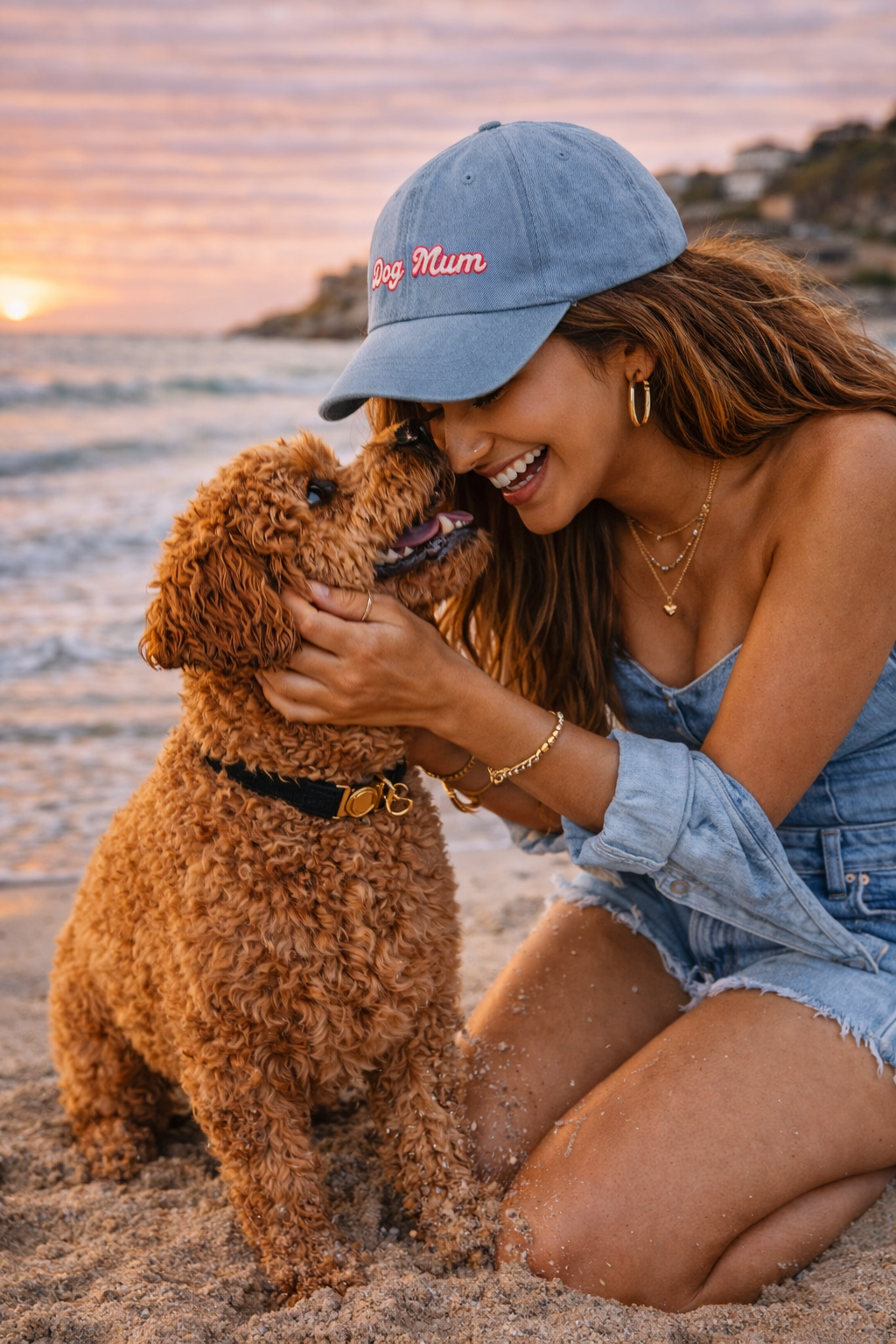 Embroidered Denim Hat - 'Dog Mum' Cap for Pet Lovers
