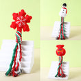 Charger l'image dans la visionneuse de la galerie, Individual images of two dog toys displayed on block stands: snowflake and snowman plush holiday toys
