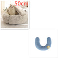 Charger l'image dans la visionneuse de la galerie, Lit 2 en 1 pour chien et chat - Lit d'hiver rond en peluche chaud pour animaux de compagnie - Lit doux et long en peluche pour animaux de compagnie
