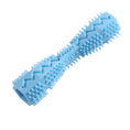 Load image into Gallery viewer, Mint green rubber dog chew toy with zigzag patterns and multiple soft bristles
