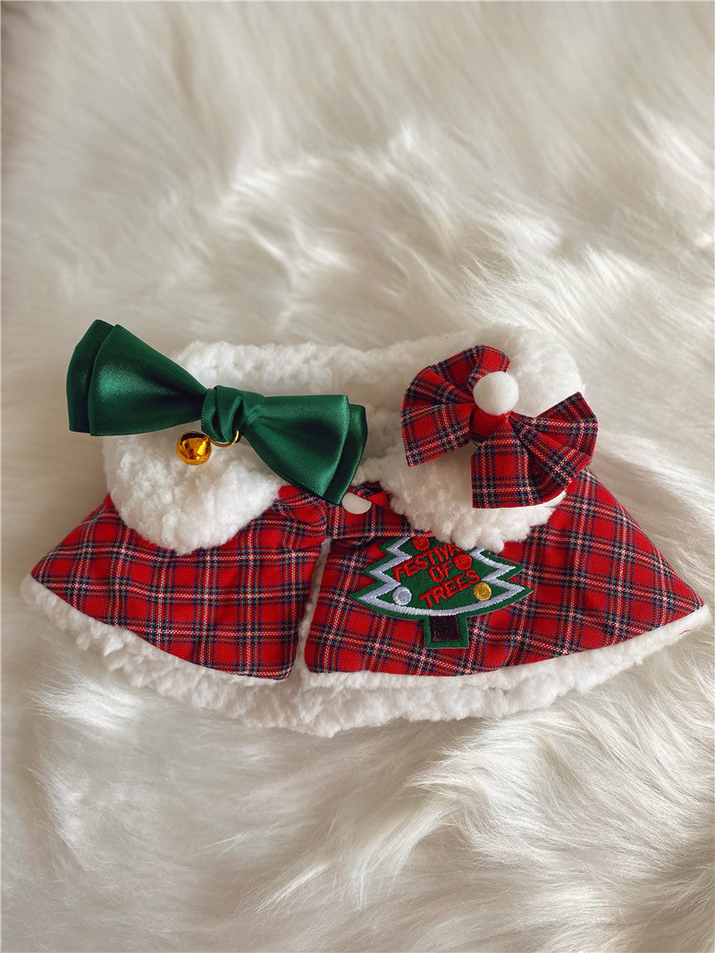 Pet Christmas New Year Shawl