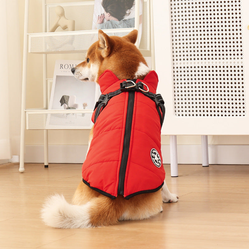 Ropa cálida para mascotas con relleno de algodón y forro polar reflectante grueso Gallus