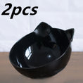 Load image into Gallery viewer, Close-up clear side view of cat ear shaped transparent bowl
