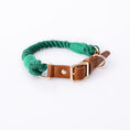 Load image into Gallery viewer, Cotton Rope Woven Leather Pet Leash Collar Set Medium Large Dog Walking
