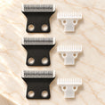 Load image into Gallery viewer, Three replacement trimmer blade sets with black blades and white toothed components
