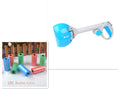 Cargar la imagen en la vista de la galería, Close-up of blue and gray dog waste scooper showing bag dispenser mechanism
