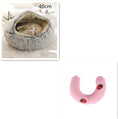 Charger l'image dans la visionneuse de la galerie, Lit 2 en 1 pour chien et chat - Lit d'hiver rond en peluche chaud pour animaux de compagnie - Lit doux et long en peluche pour animaux de compagnie
