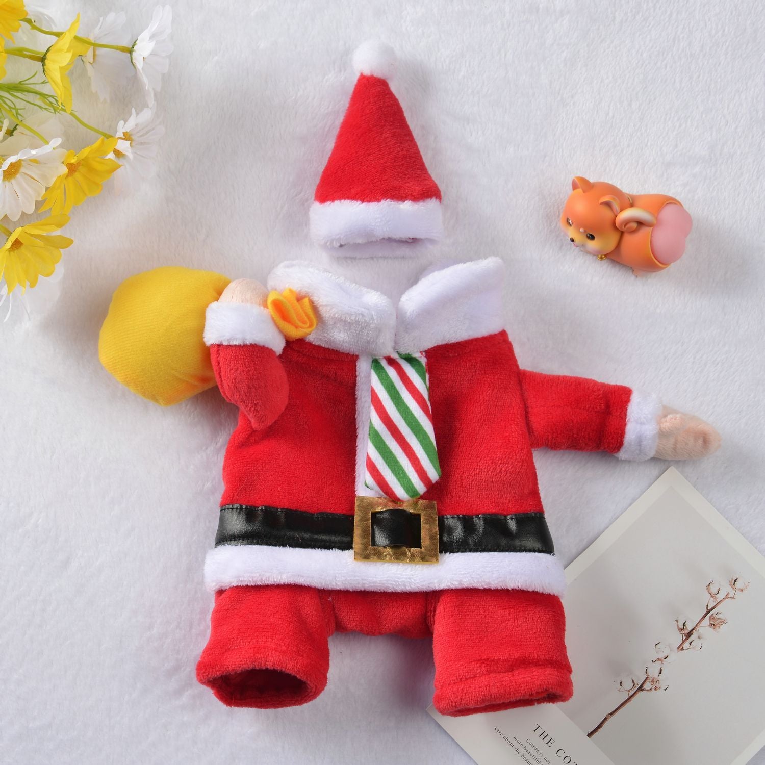 Santa Winter Christmas Double Flannel Outfit