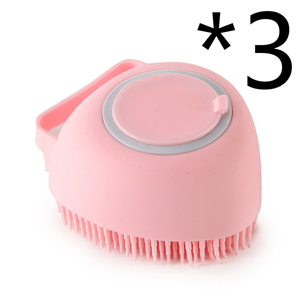 Silicone Dog Bath & Massage Glove with Shampoo Dispenser