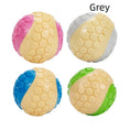 Load image into Gallery viewer, Four colored dog chew balls featuring gray, pink, green, and blue with honeycomb texture
