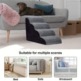 Cargar la imagen en la vista de la galería, Dog Stairs For Small Dogs 3  4 Steps Dog Ramp  Removable Washable Pet Steps
