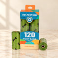 Charger l'image dans la visionneuse de la galerie, 120-bag eight-roll box with olive black-bone-print sample rolls
