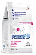 Cargar la imagen en la vista de la galería, Forza10 Intestinal Active cat food package showing key benefits and digestive system illustration
