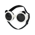 Load image into Gallery viewer, White pet goggles with bear-ear design and adjustable strap
