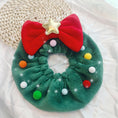 Cargar la imagen en la vista de la galería, Collar con lazo para mascotas de Navidad, agradable para la piel, bufanda navideña para mascotas, lavable, correa para el cuello para perros, accesorio para fotos, suministros para mascotas
