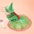 Load image into Gallery viewer, Pet Green Gauze Skirt Hat Suit Cute Dog Holiday Clothing
