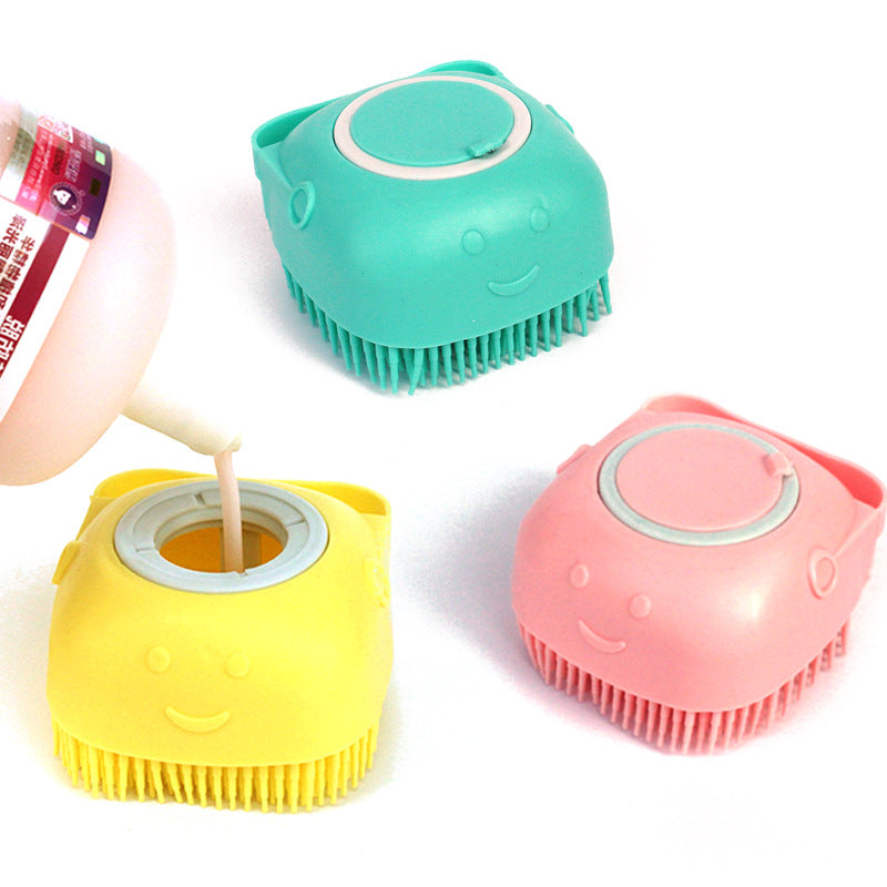 Silicone Dog Bath & Massage Glove with Shampoo Dispenser