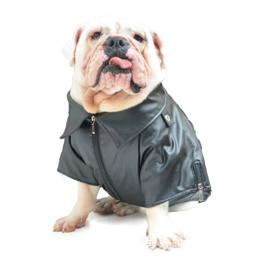 Ropa para perros grandes Ropa de otoño e invierno Chaqueta de cuero