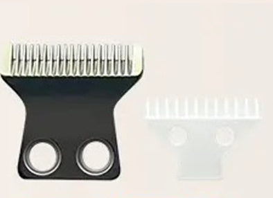 Black and white replacement clipper blades for pet hair trimmer