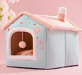Cargar la imagen en la vista de la galería, Casa plegable para perros, cama para gatos, casa de invierno para perros, caseta para dormir, nido extraíble, cueva cerrada cálida, sofá, suministros para mascotas

