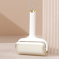 Load image into Gallery viewer, White handle sticky hair roller with transparent cover on roller
