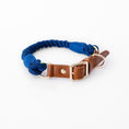 Load image into Gallery viewer, Cotton Rope Woven Leather Pet Leash Collar Set Medium Large Dog Walking
