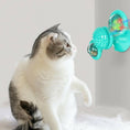 Load image into Gallery viewer, New Windmill Cat Toys Cute Rotating Interactive Cat Toy - Indoor Windmill Cat Toy With Suction Cup Catnip & Jagged Teeth Middle Ball, Smart Kitten Rotating Spinner Exercise Toy, Toothbrush & Massager

