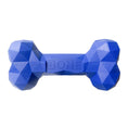 Charger l'image dans la visionneuse de la galerie, Blue geometric rubber dog bone toy with BONE logo on white background
