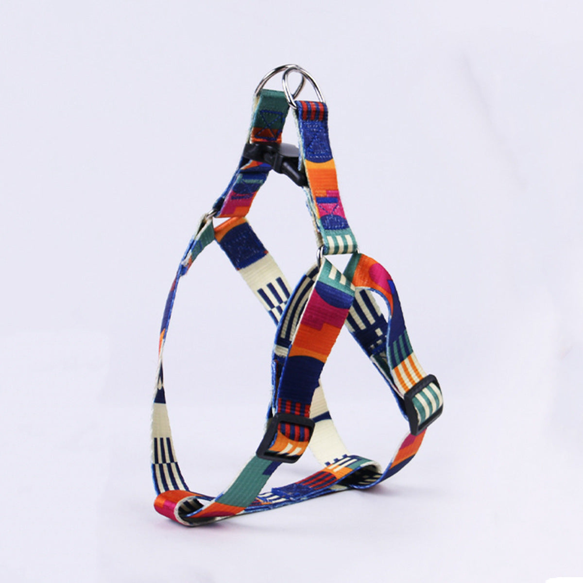Geometric Print Dog Harness, Collar & Leash Set