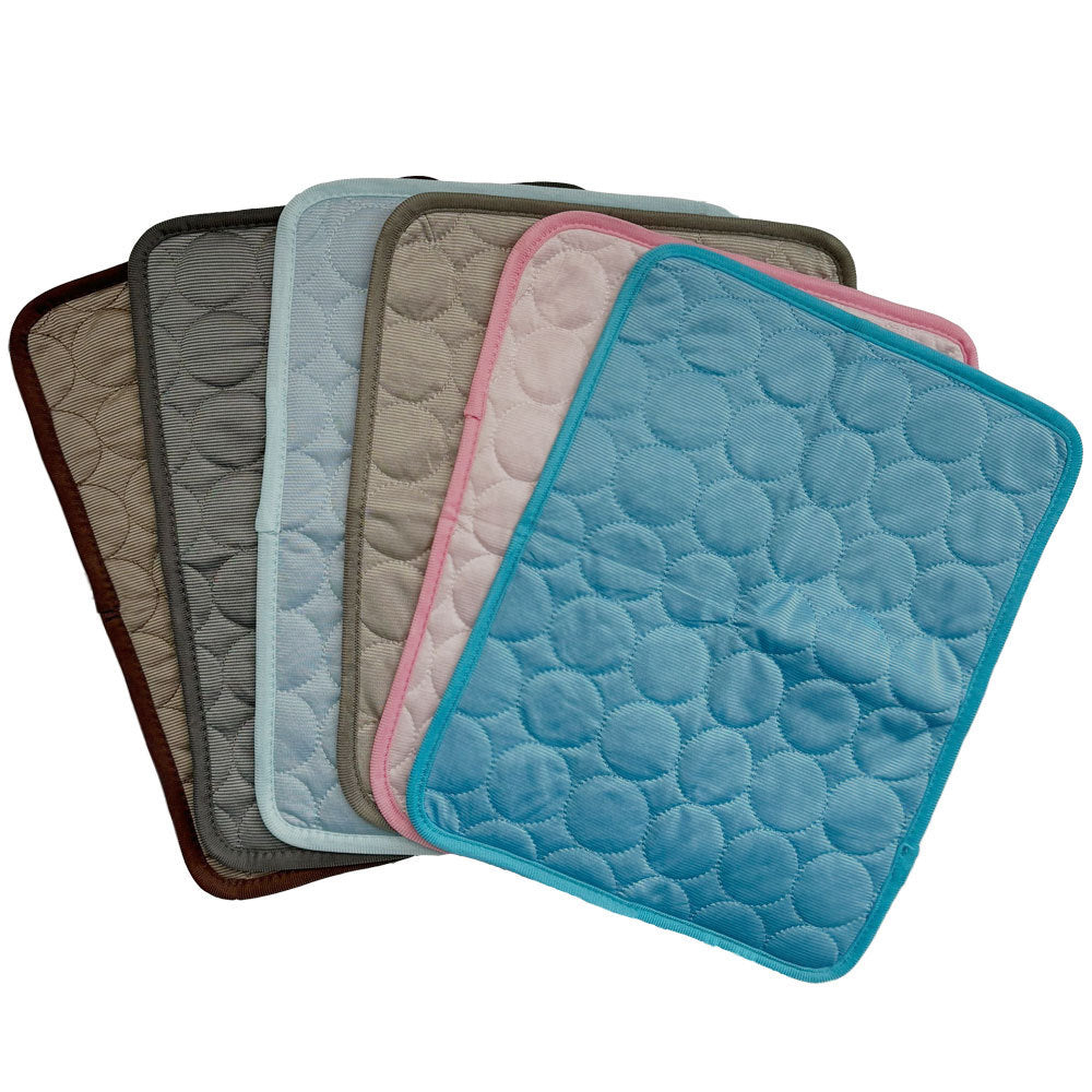 Multiple pet sofa mats in six colors and quilted patterns displayed spread out