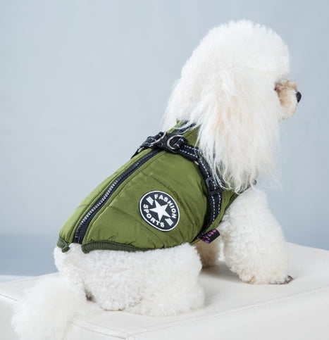 Ropa cálida para mascotas con relleno de algodón y forro polar reflectante grueso Gallus