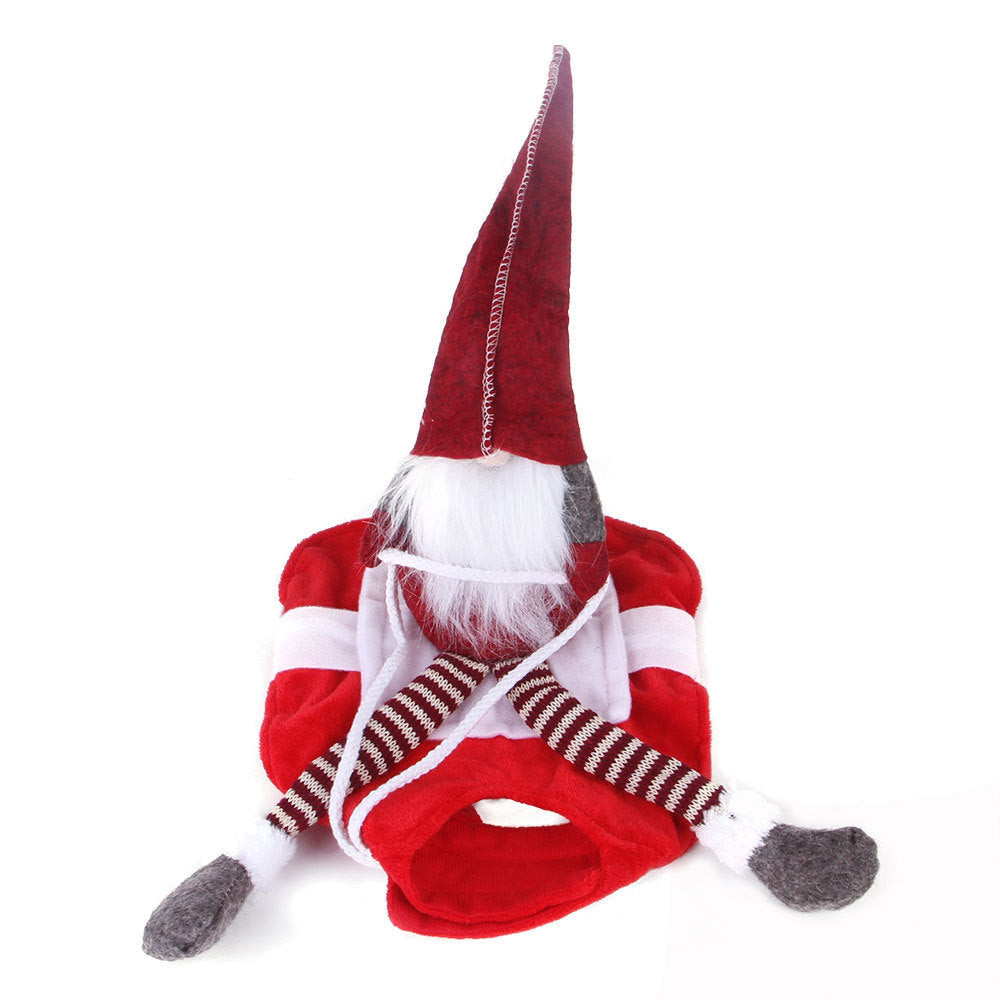 Vêtements de Noël pour chien Père Noël chevauchant un cerf
