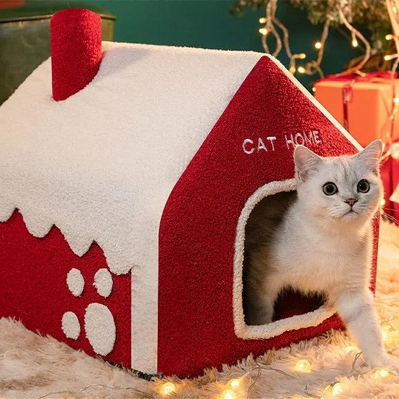Christmas Winter Pet House