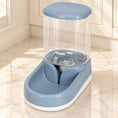 Charger l'image dans la visionneuse de la galerie, Grey gravity pet water dispenser with clear reservoir and white base on pale marble
