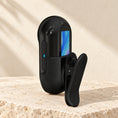Cargar la imagen en la vista de la galería, Black pet camera showing rear screen and matching attachment clip

