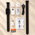 Cargar la imagen en la vista de la galería, White pet camera collar kit with black straps, accessories and 32GB memory card
