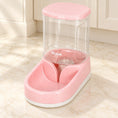 Charger l'image dans la visionneuse de la galerie, Pink gravity pet water dispenser with clear reservoir and white base on pale marble
