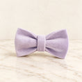 Cargar la imagen en la vista de la galería, Lilac velvet dog bow tie
