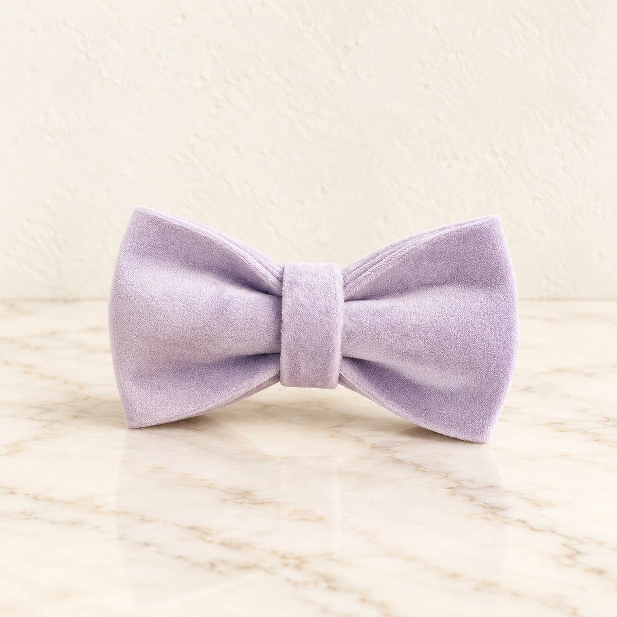 Lilac velvet dog bow tie